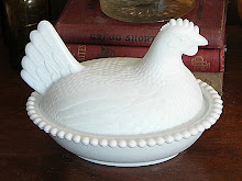Milk Glass Hen