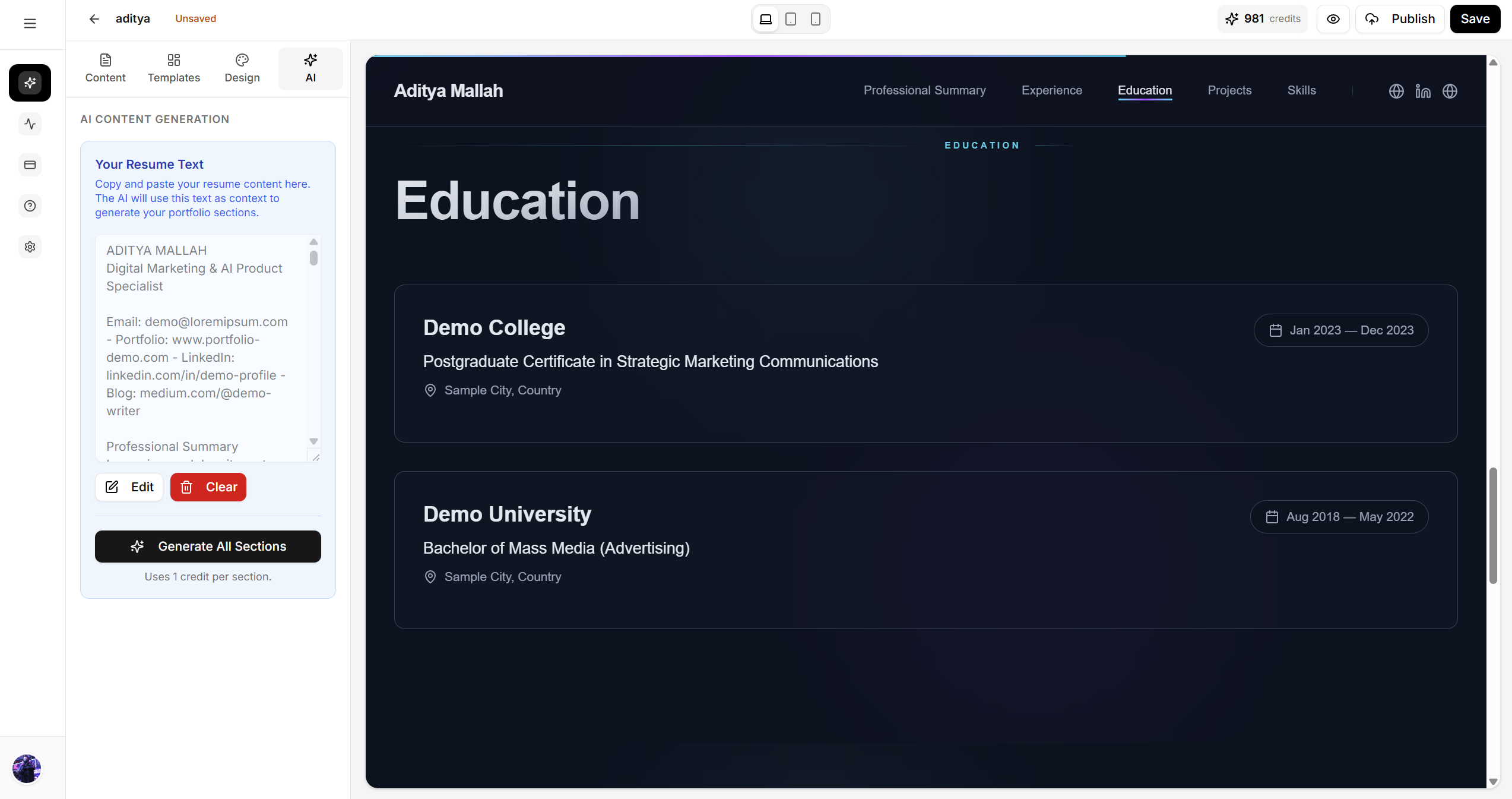 AI-Powered Creation preview