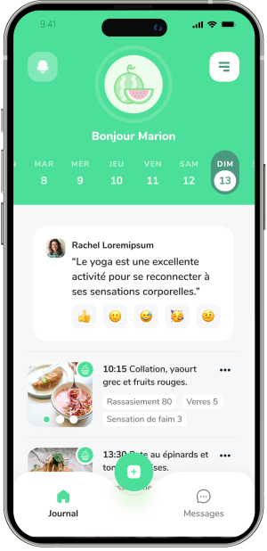 MonSuiviDiet mobile app screen