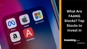 Blog header showing a phone screen with FAANG logo icons and the blog title on the right