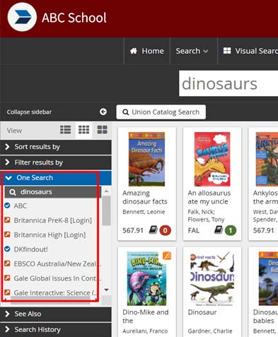 One Search functionality
