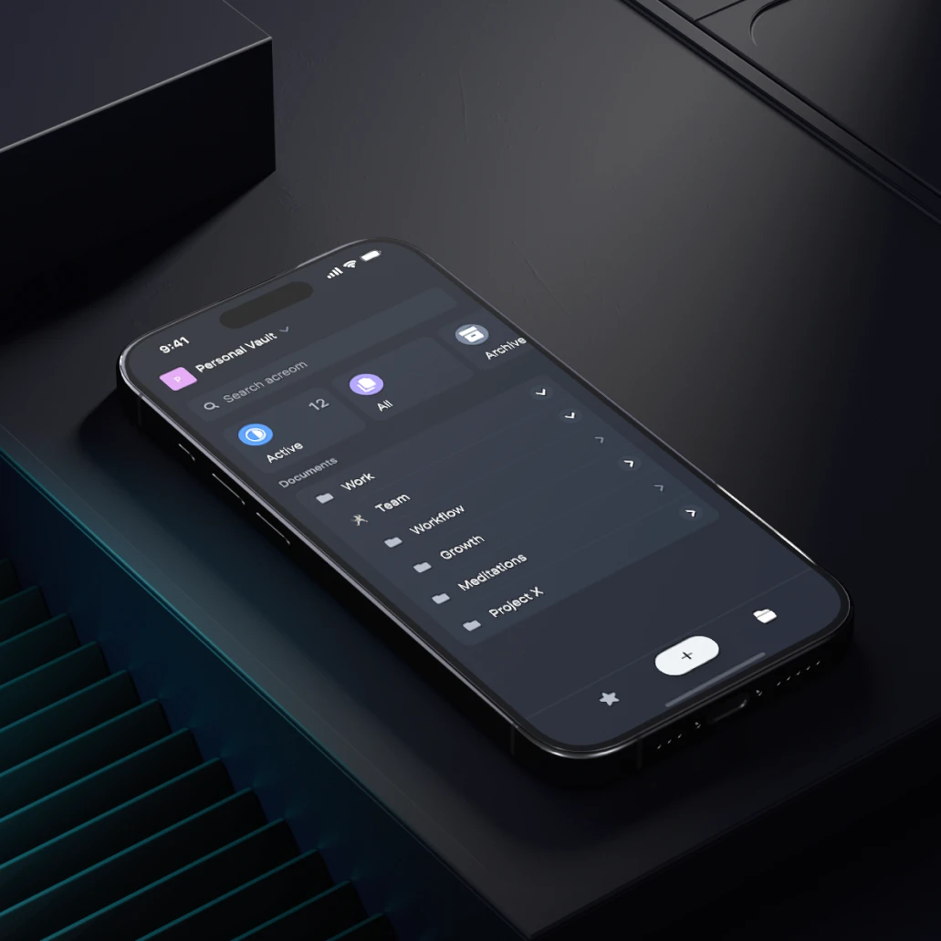 acreom mobile app preview
