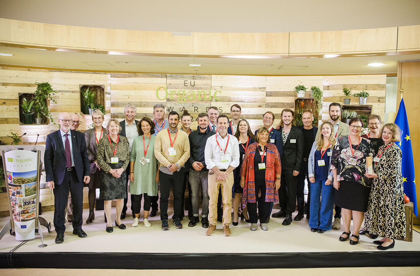 group photograph of the EU Organic Awards 2024 winners