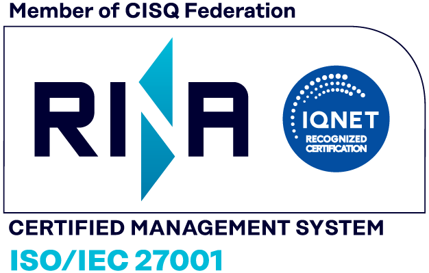 ISO/IEC 27001:2022 certification badge