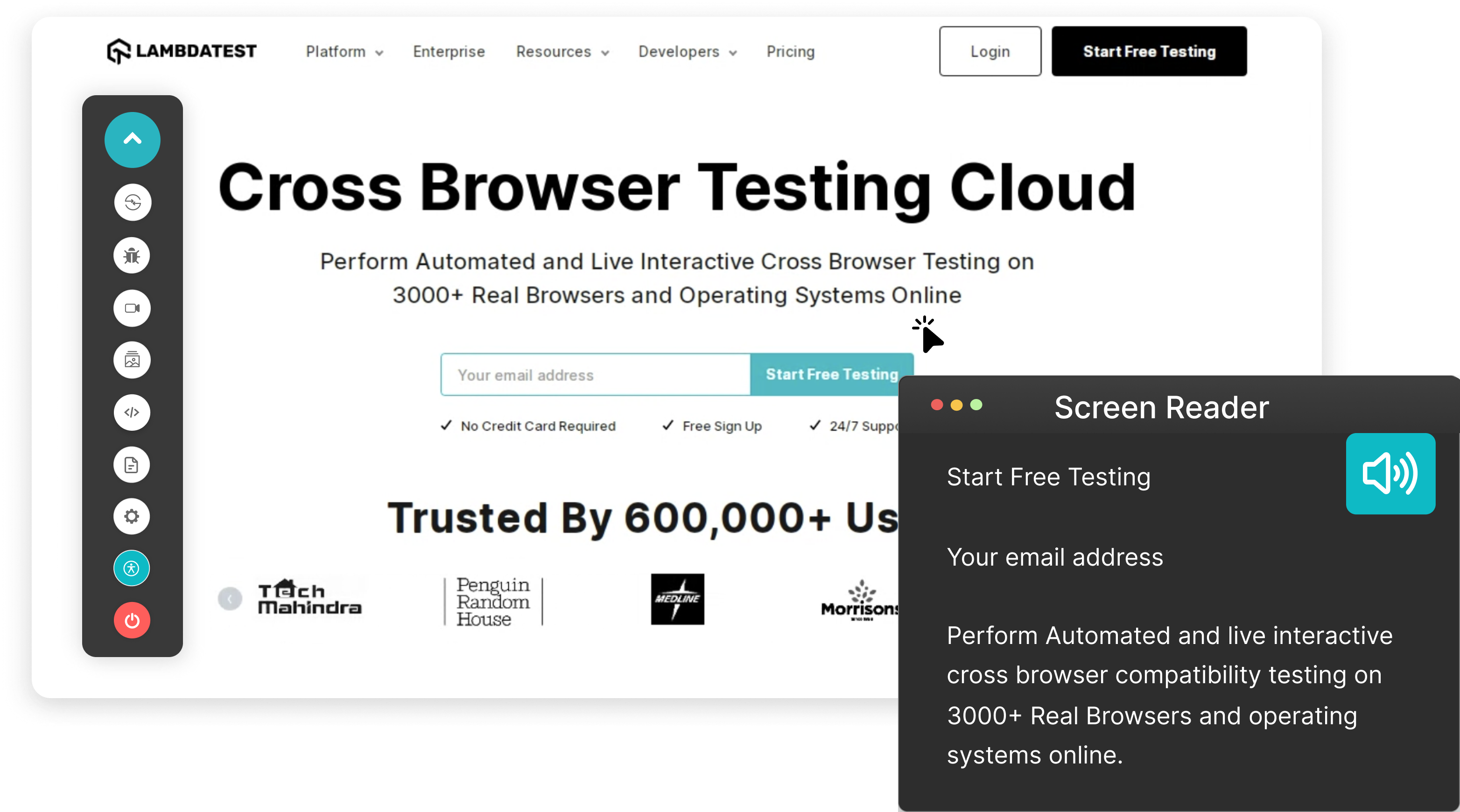 Screen Reader Compatibility Test