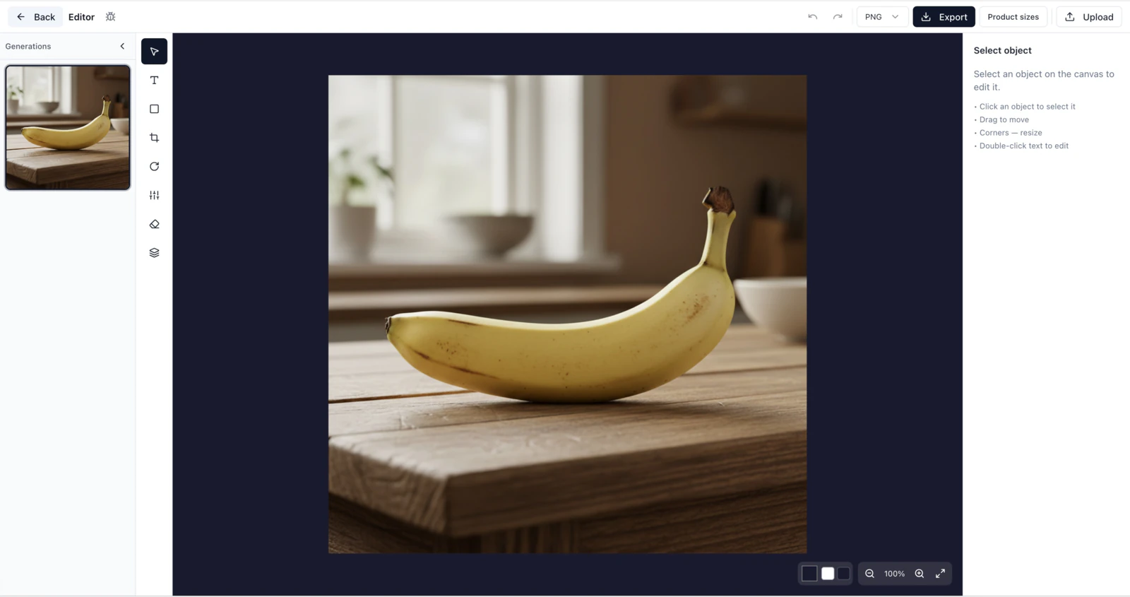 Azurade online editor interface
