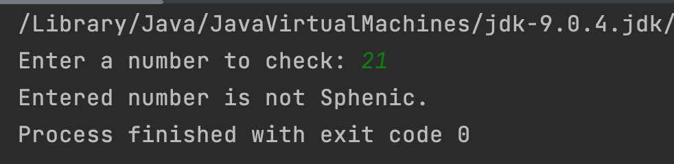 Java Check Sphenic Number Output3