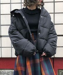 【2サイズ展開】フェイクダウンフードブルゾン【web限定アイテム】
