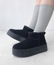 AS KNOW AS plus | 厚底ショートムートンブーツ(ブーツ)