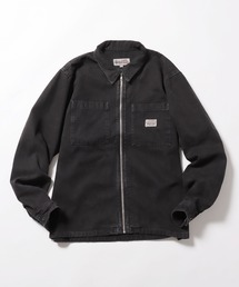 STUSSY | STUSSY/ステューシー WASHED CANVAS ZIP SHIRT シャツジャケット ブルゾン(ブルゾン)