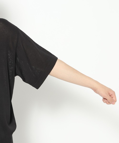 RAGEBLUE（レイジブルー）の「COLOR BLOCK KNIT SHIRT/バイカラーニットシャツ（Tシャツ/カットソー・メンズ・グレー/ブラック/ホワイト・MEDIUM/LARGE）」の22枚目の写真