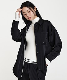 NIKE | ナイキ スポーツウェア ウィメンズ オーバーサイズド サテン ロングスリーブ トップス / Nike Sportswear Women's Oversized Satin Long-Sleeve Top IM0576-010 Black(シャツ/ブラウス)