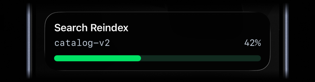 Progress Live Activity showing percentage completion