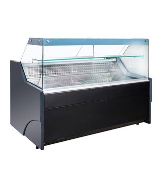 Combisteel Koeltoonbank Wesley 2.0 | Rechthoekig | Zwart | (H)123x(B)196,5x(D)90,2cm