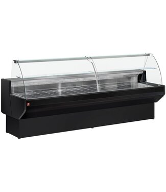 Diamond Koeltoonbank Jinny | Gebogen | Zwart | (H)127x(B)200x(D)91cm
