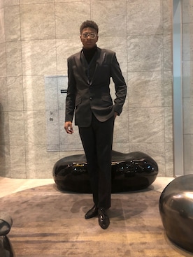 「アイテム（フォーマルスーツ/小物）」を使った、Marcus さん（メンズ・190cm）の秋コーディネート