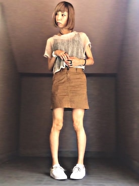 「アイテム（キャミソール）」を使った、みみたろうさん（レディース・166cm）の秋コーディネート