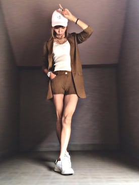 「アイテム（セットアップ）」を使った、みみたろうさん（レディース・166cm）の秋コーディネート