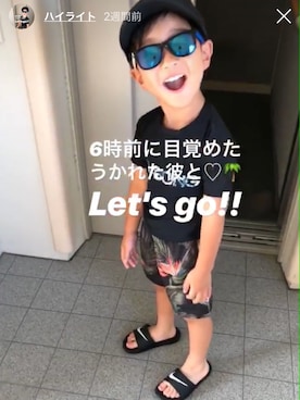 「アイテム（水着）」を使った、べったさん（キッズ・100cm）の夏コーディネート
