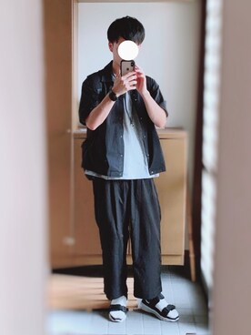 「EVOL（イーボル）のアイテム」を使った、At.さん（メンズ・172cm）の夏コーディネート