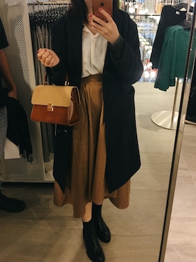 「GLOBAL WORK（グローバルワーク）のアイテム（スーツジャケット）」を使った、Chiu CLさん（レディース・167cm）の冬コーディネート