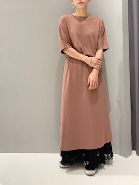 「アイテム（ワンピース）」を使った、aykさん（レディース・156cm）の秋コーディネート