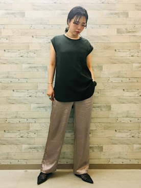 「HONEYSUCKLE ROSE（ハニーサックルローズ）のアイテム（アンサンブル）」を使った、えーえー▶▶相互さん（レディース・165cm）の夏コーディネート