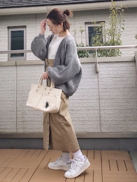 「OandI（オーアンドアイ）のアイテム（トップス）」を使った、Kay-teeeさん（レディース・150cm）の春コーディネート