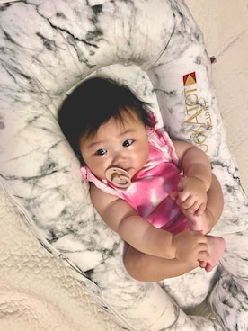 「アイテム（ママ＆ベビー）」を使った、NR.さん（キッズ・90cm）の春コーディネート
