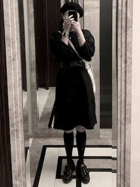 「GLOBAL WORK（グローバルワーク）のアイテム（ワンピース/ドレス、ブラック系）」を使った、mankkongさん（レディース・163cm）の秋コーディネート