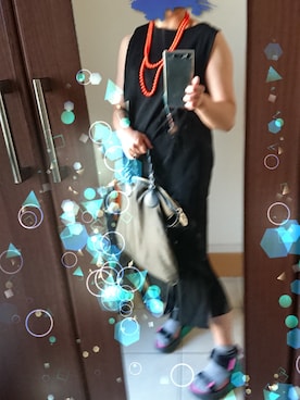 「ENFOLD（エンフォルド）のアイテム（ワンピース）」を使った、nakoさん（レディース・155cm）の夏コーディネート