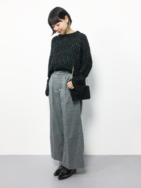「二ット」｜ambiさん（レディース・160cm）の冬コーディネート