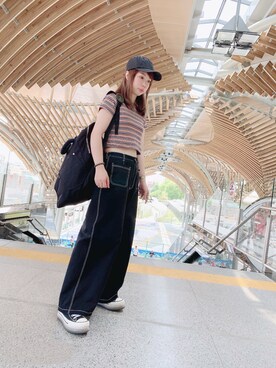 「Dickies（ディッキーズ）のアイテム（キャップ）」を使った、ウイニー☆さん（レディース・158cm）の秋コーディネート