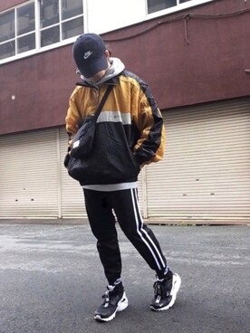 「NIKE（ナイキ）のアイテム（ショルダーバッグ）」を使った、Dai.Tさん（メンズ・160cm・30代）の春コーディネート
