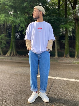 「Dickies（ディッキーズ）のアイテム（キャップ）」を使った、kjsaaanさん（メンズ・170cm）の秋コーディネート