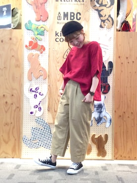 「coen（コーエン）のアイテム（その他）」を使った、coen  徳田丸さん（レディース・162cm）の夏コーディネート
