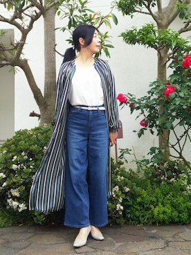 「アイテム（シャツワンピース）」を使った、Yurikoさん（レディース・162cm・60代）の春コーディネート