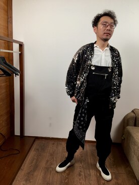 「アイテム（オールインワン・サロペット）」を使った、lzj112512さん（メンズ・175cm）の秋コーディネート