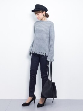 「URBAN RESEARCH Sonny Label（アーバンリサーチサニーレーベル）のアイテム（帽子）」を使った、ayumi  sato さん（レディース・155cm）の冬コーディネート