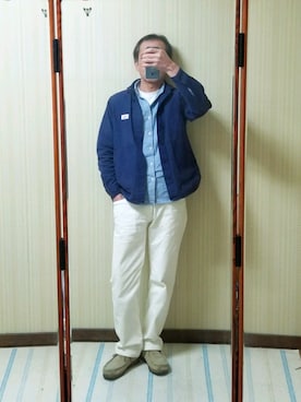 「アイテム（カバーオール）」を使った、KT3さん（メンズ・170cm・60代）の秋コーディネート