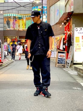 「schott（ショット）のSchott/ショット/CHEF PANTS/シェフパンツ（その他パンツ）」を使った、MELO×YHさん（メンズ・181cm）の夏コーディネート