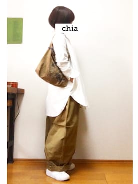 「ネルシャツ」｜chiakiさん（レディース・153cm）の秋コーディネート
