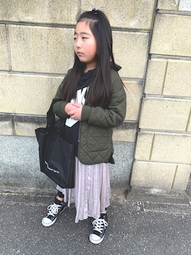 「NIKE（ナイキ）のアイテム（パーカー）」を使った、miriiさん（キッズ・128cm）の冬コーディネート
