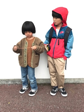 「NIKE（ナイキ）のアイテム（ブルゾン）」を使った、yuuuiさん（キッズ・130cm）の春コーディネート