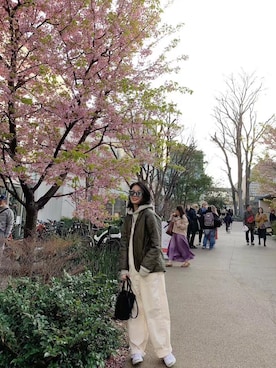 「BEAMS（ビームス）のアイテム（オールインワン・サロペット）」を使った、ningyi6さん（レディース・167cm）の冬コーディネート