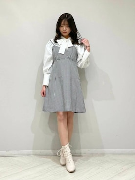 「アイテム（ライダースジャケット）」を使った、マジェスティックレゴンルミネ立川店スタッフさん（レディース・50cm）の冬コーディネート