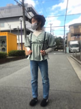 「アイテム（バレッタ/ヘアクリップ）」を使った、sayukazu728202さん（キッズ・141cm）の秋コーディネート