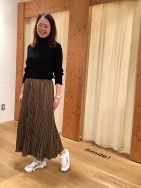 「coen（コーエン）のアイテム（スカート）」を使った、かとうさん（レディース・170cm）の秋コーディネート