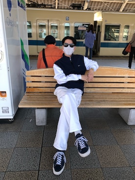 「NIKE（ナイキ）のアイテム（ベスト）」を使った、Takuxxxさん（メンズ・178cm）の夏コーディネート