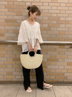 「アイテム（バッグ）」を使った、たっきー❁⃘さん（レディース・149cm）の春コーディネート